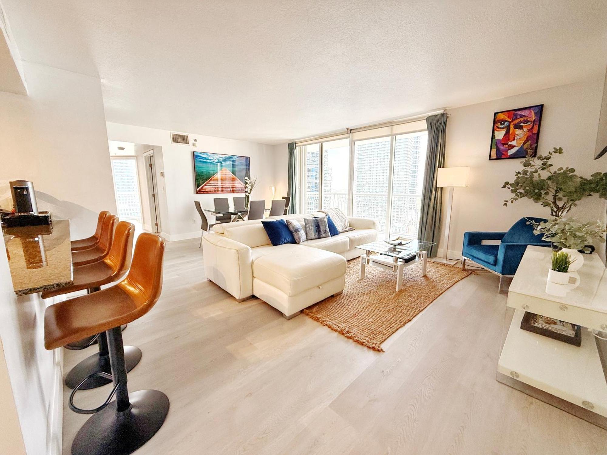 Upscale Brickell 3 Bedroom With Water Views And Free Parking 마이애미 외부 사진